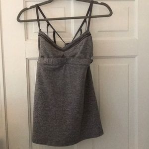 Grey Lululemon workout tank top